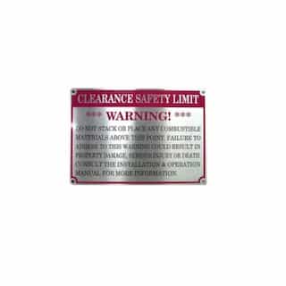 King Electric 10-in X 7-in Clearance Safety Limit Sign 
