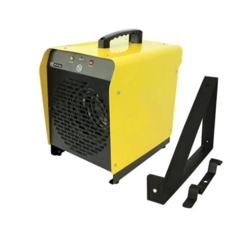 4000W Portable Garage Heater w/ 240V Plug, 500 Sq Ft, 300 CFM, 16 Amp, 208V/240V, Yellow