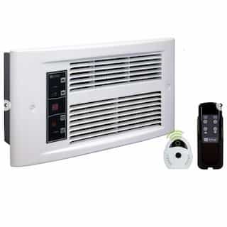 King Electric 1750W ECO2S Wall Heater w/ Remote, 225 Sq Ft, 75 CFM, 8.4 Amp, 208V, White Dove