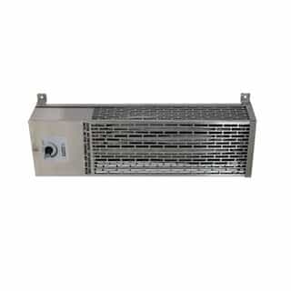 500W Compact Radiant Utility Heater, 38 Sq Ft, 120V, Gray