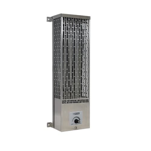 King Electric 500W Compact Radiant Utility Heater, 50 Sq Ft, 120V, Stainless Steel