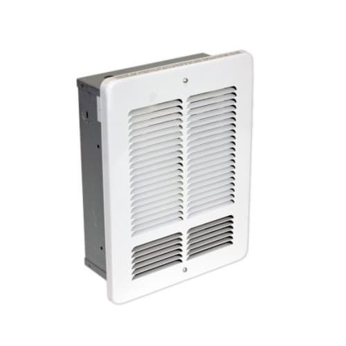 King Electric 500W Wall Heater w/ Heatbox Interior & Grill, 240V, White