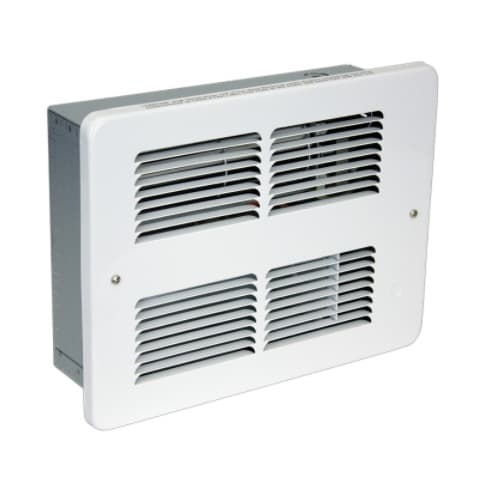 King Electric 1000W/2000W High Mount Small Wall Heater, 250 Sq Ft, 208V, White