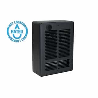 King Electric 350W/500W Wet Location Wall Heater, 50 Sq Ft, 85 CFM, 208V/240V, White