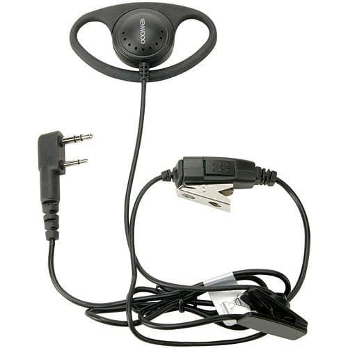 Kenwood D-Ring Ear Hanger with push-to-talk and Mic