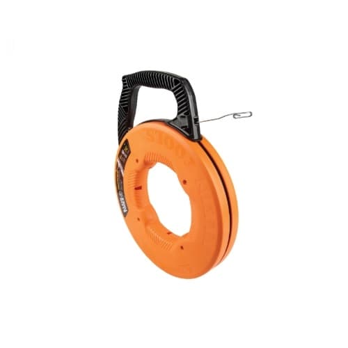 Klein Tools 240-Ft Steel Fish Tape w/ Case, Orange