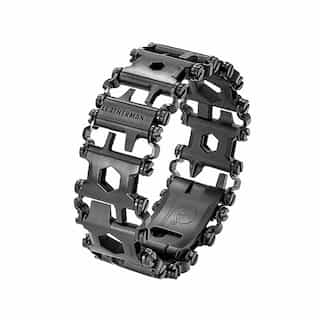 Black Stainless Steel Tread 29 tool Multitool Linked Bracelet