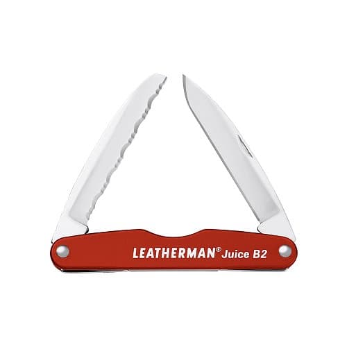 Leatherman Red Stainless Steel 2 Tool Juice B2 Aluminum-Handled Pocket Knife