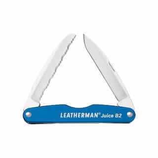 Leatherman Blue Stainless Steel 2 Tool Juice B2 Aluminum-Handled Pocket Knife