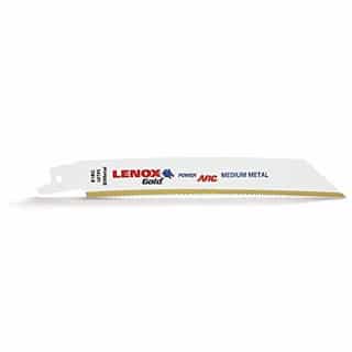 Lenox 6in x .75in Reciprocating Saw Blade for Medium & Thin Metal, 18 TPI, 5 Pack