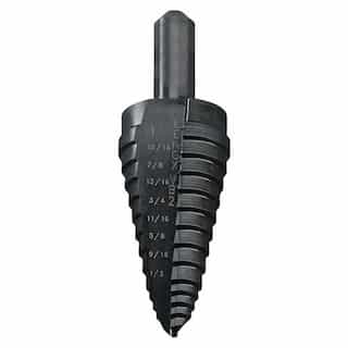 1/2'' to 1'' Step Drill Bit with 3/8'' Shank