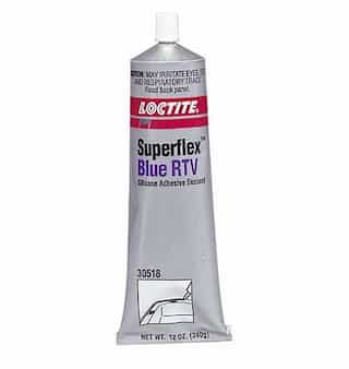 Blue SuperFlex RTV Silicone Adhesive Sealant Tube