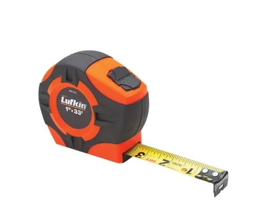 Lufkin 25' 1/6" Grad Hi-Viz Orange P1000 Series Power Tape Measure
