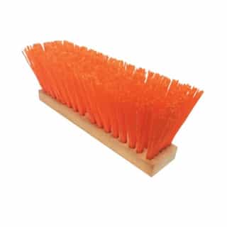 Magnolia Brush 16" Heavy-Gauge Orange Plastic Street Broom