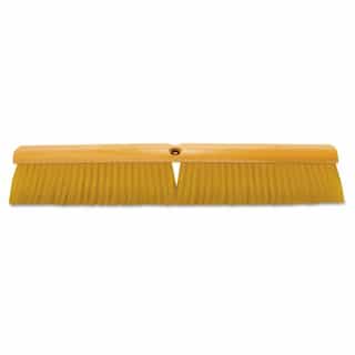 24" Yellow Plastic Floor Brush W/ 60" Handle