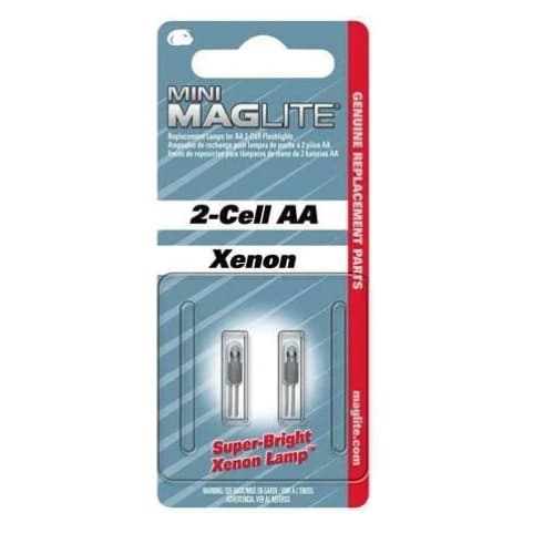 Mag-Lite Mini Mag Flashlight Xenon Bulb, AA-2 Pack