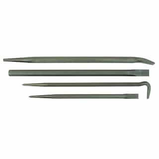 4 Piece Alloy Steel Pry Bar Set with Pointed and Beveled Points
