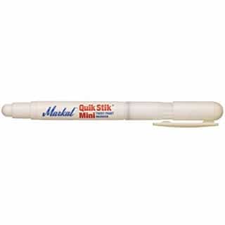 Markal Quik Stick Marker, Mini Bullet, White