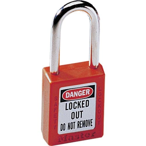 6 Pin Red No. 410 Safety Lockout Padlock