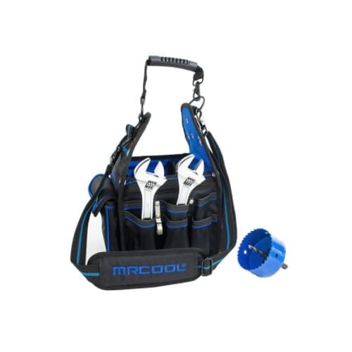 MrCool 9-in Heavy Duty Bag w/ Tools, 27 Pockets, Black