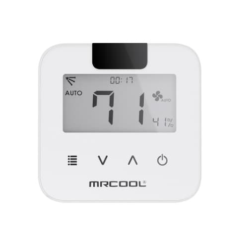 HVAC Ductless Programmable IR Thermostat w/ WiFi, White