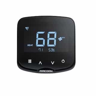 HVAC Ductless Programmable IR Thermostat w WiFi, 24V, Black