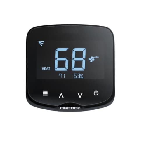 HVAC Ductless Programmable IR Thermostat w/ WiFi, 24V, Black