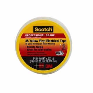 66' Yellow Scotch Electrical Tape 