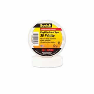 3M 66-ft Scotch Electrical Color Coding Tape 35, 0.75-in Diameter, White