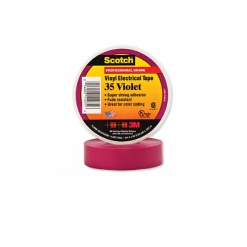 66-ft Scotch Electrical Color Coding Tape 35, 0.75-in Diameter, Violet