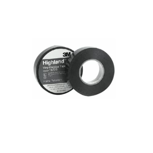 3M 66-ft Highland Vinyl Electrical Tape, Commercial Grade, 0.75-in Diameter, Black
