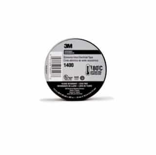 3M 1400 Economy Vinyl Electrical Tape, Black