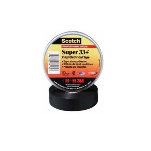 66-ft Scotch Super 33+ Vinyl Electrical Tape, 0.75-in Diameter, Black