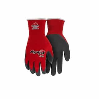 Ninja Flex Nylon Shell Gloves, 15 Gauge, Large, Red & Gray