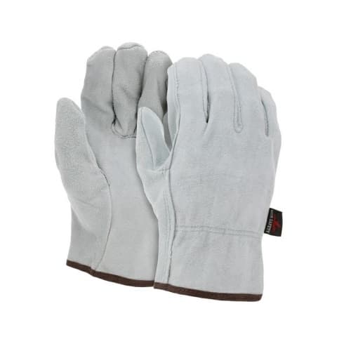 Premium Grade Cowhide Leather Driving Gloves, Unlined, Cream, Large