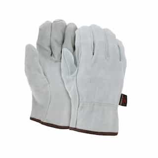 Premium Grade Cowhide Leather Driving Gloves, Unlined, Large