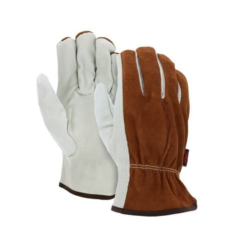 Split Leather Driver Gloves, Unlined, Medium