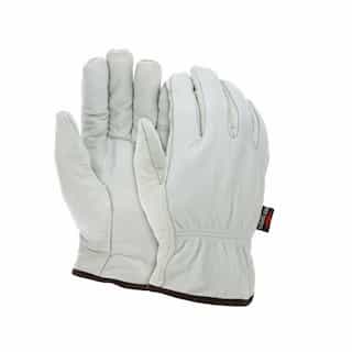Premium Grade Cowhide Leather Driving Gloves, Fleece Lined, X-Large