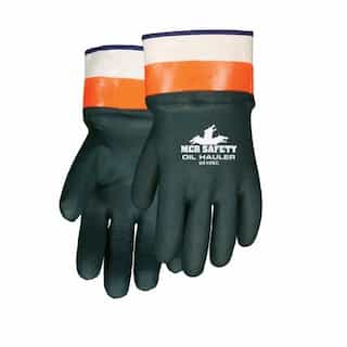Dark Green Oil Hauler Premium Double Dip PVC Coated Gloves, Large