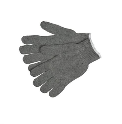 Heavy Weight String Knit Gloves, Gray, Small