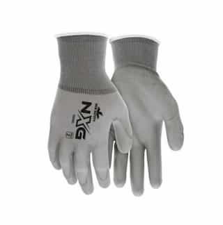 Polyurethane Coated Gloves, Gray, Medium