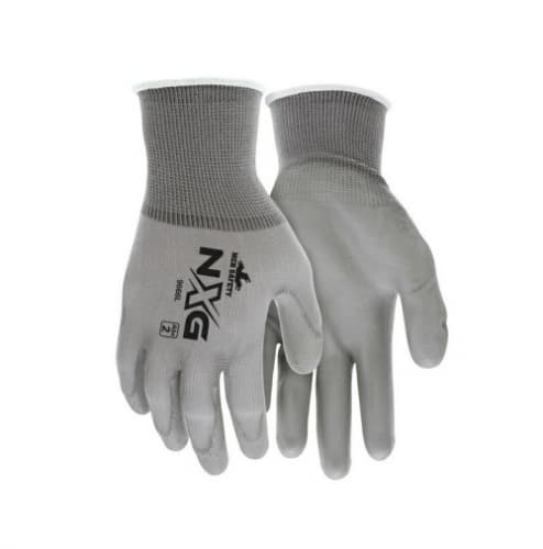 Memphis Glove Polyurethane Coated Gloves, Gray, Medium