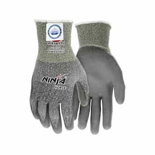 Ninja Max Polyurethane Coated Palm Gloves, Gray, X-Large