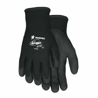 Memphis Glove Ninja Ice Gloves w/ Palm and Fingertip Coated, X-Large, Black