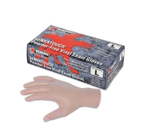 Memphis Glove X-Large Powder Free Vinyl Disposable Vinyl/Latex Gloves