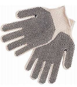 Memphis Glove Large 7 Gauge PVC Dot String Knit Gloves