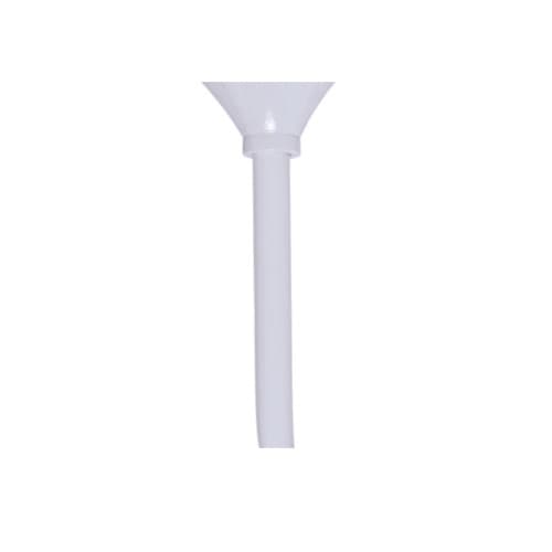 5-in Down Rod w/Replacement Coupling Cover, Gloss White
