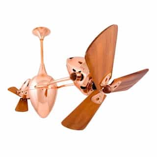 48-in 96W Ar Ruthiane Ceiling Fan, AC, 3-Speed, 6-Wood Blades, Brushed Copper