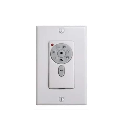 Proprietary Wall Control for DC Ceiling Fans, 6-Speed, White
