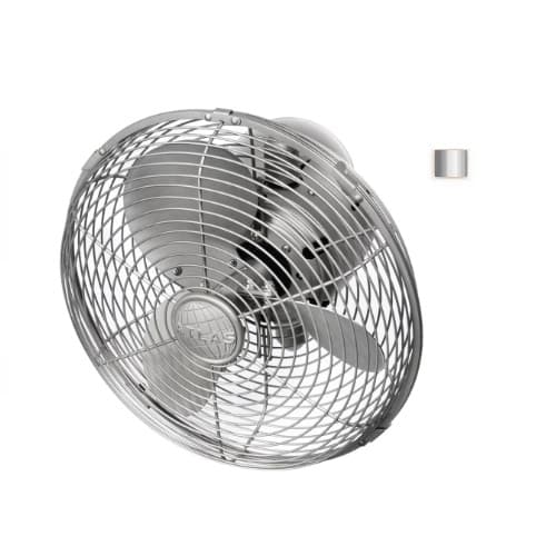 Matthews Fan Aluminum Fan Blade Set w/Safety Cage, Polished Chrome (Motor Not Included)